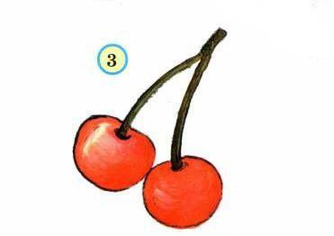 Поэтапное рисование вишни для малышей