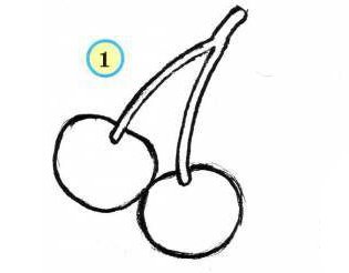 Нарисовать вишню карандашом поэтапно