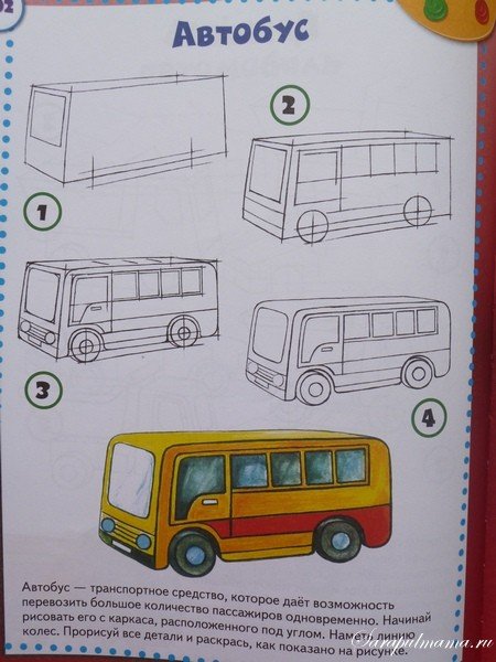 Поэтапное рисование авто