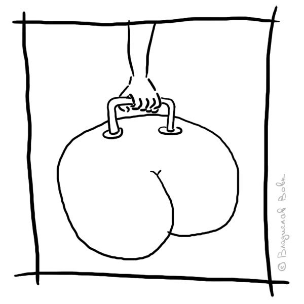 Попа с ручкой