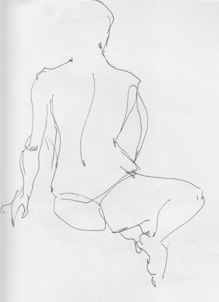 Рисунок набросок попы