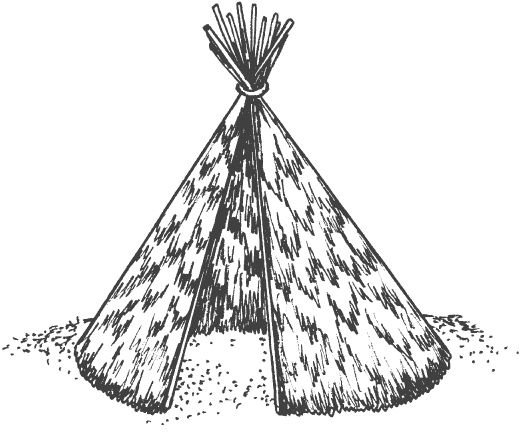 Шалаш раскраска