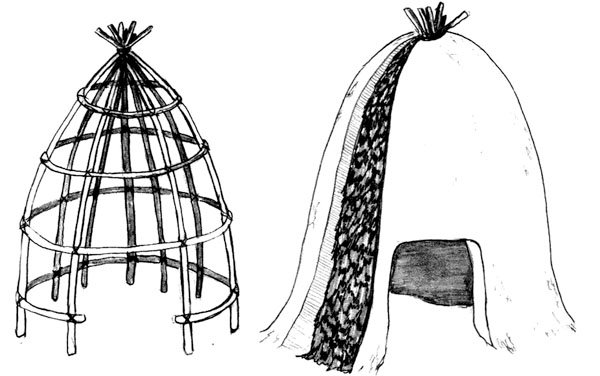 Конусообразный шалаш