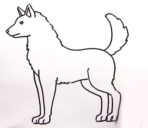 Поэтапное рисование лайки