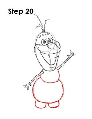 Олаф нарисовать карандашом