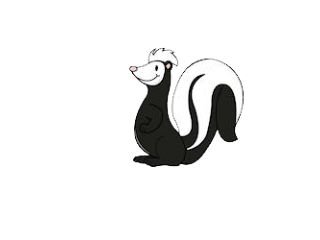 Скунс нарисованный легко