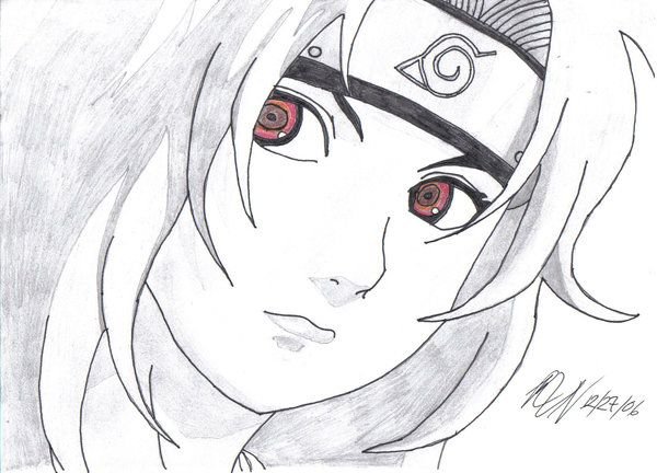 Куренай Юхи карандашом