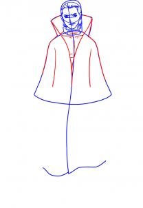 Плащ Акацуки для срисовки