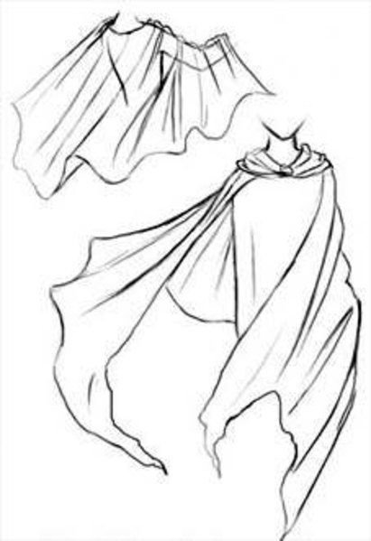 Складки на плаще референс