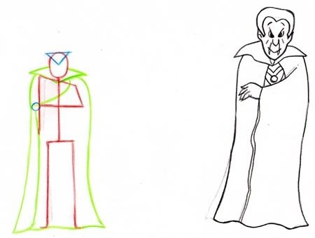 Схема как нарисовать Дракулу