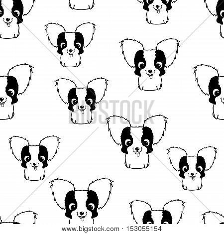 Папийон собака рисунок