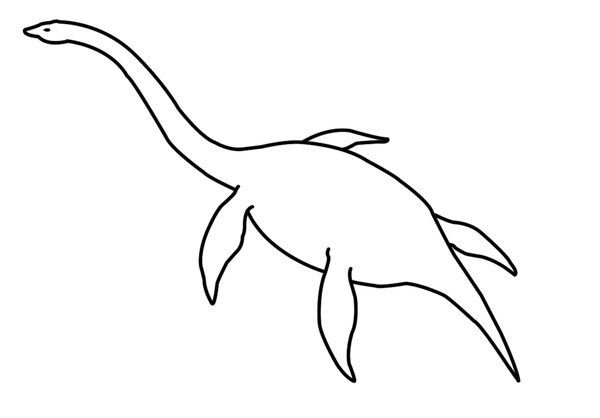 Эласмозавр раскраска