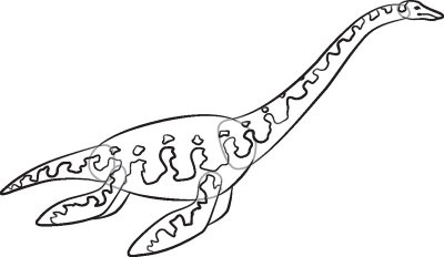 Эласмозавр рисунок