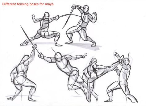 Позы для рисования бой на мечах