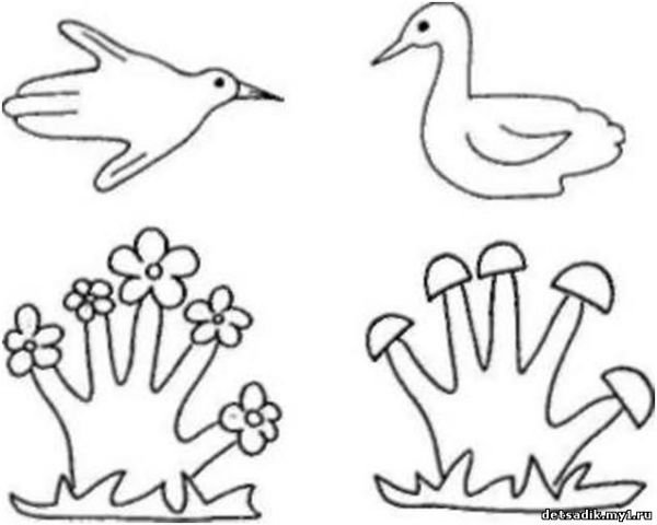 Дорисовать ладошку