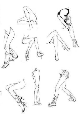 Поза для рисования нога на ногу