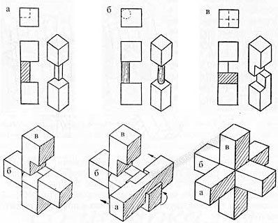 Головоломка крест Дюбуа чертежи