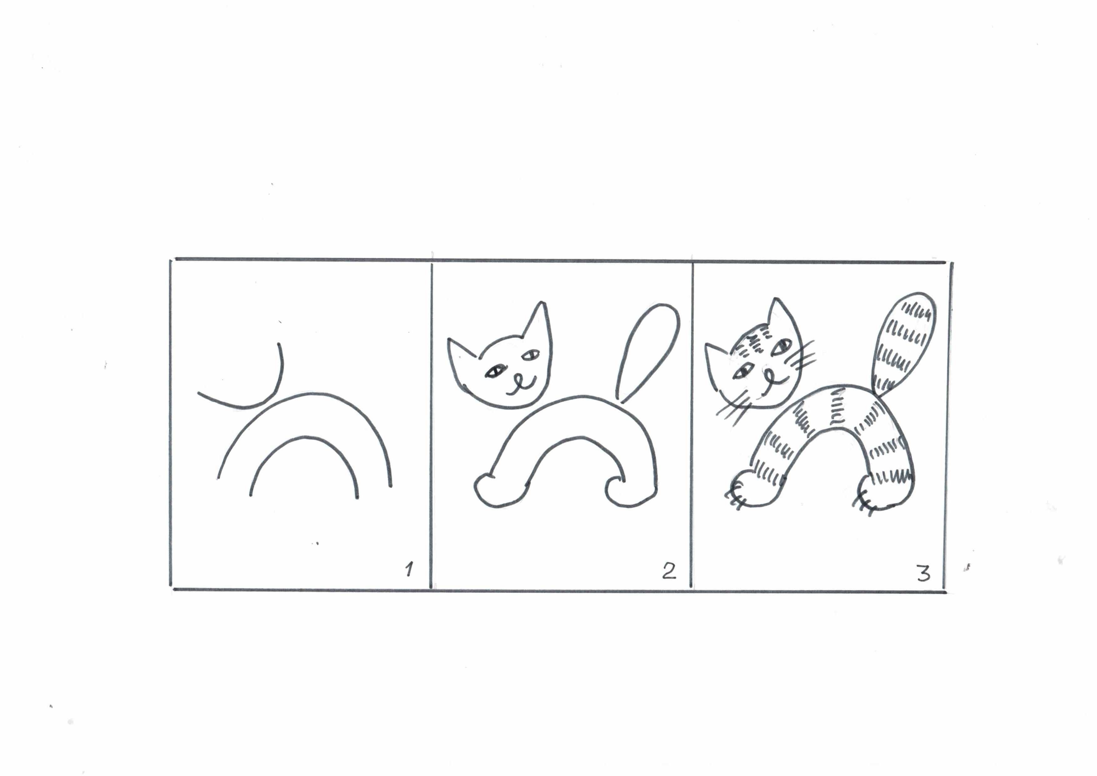 Рисование кошки в средней группе