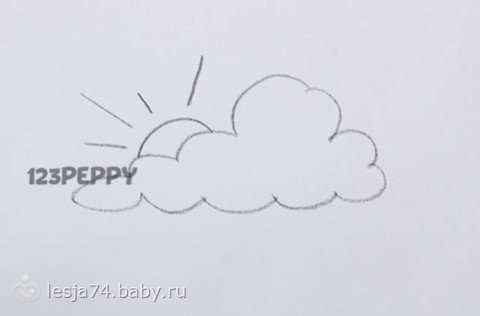 Рисунки для срисовки карандашом для начинающих облако