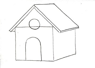 Раскраска будка для собаки для детей