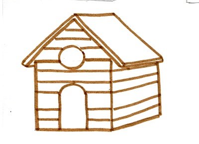 Как нарисовать будку (59 фото)