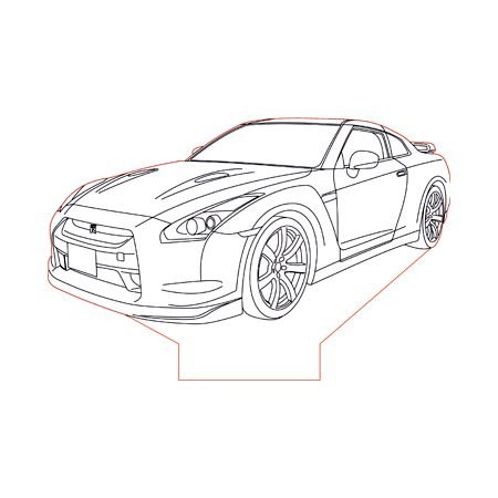 Nissan GTR 35 чертеж