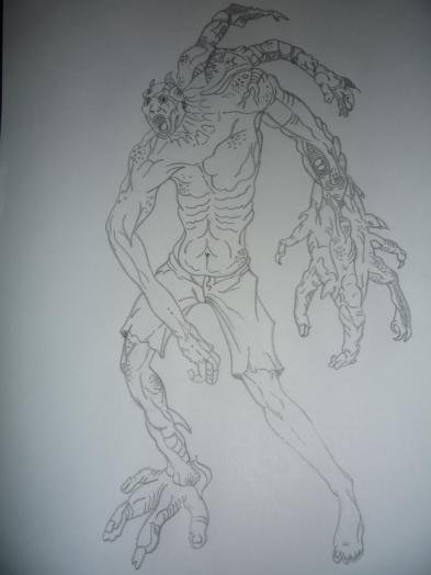 Рисунок МУТАНТ поэтапно