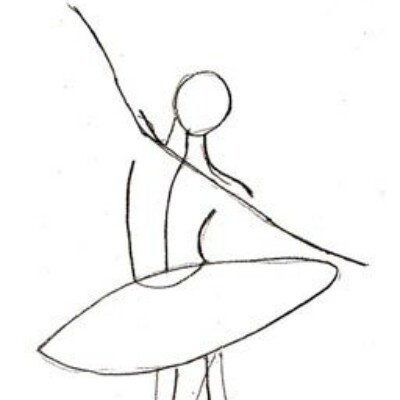 Схематический рисунок балерины