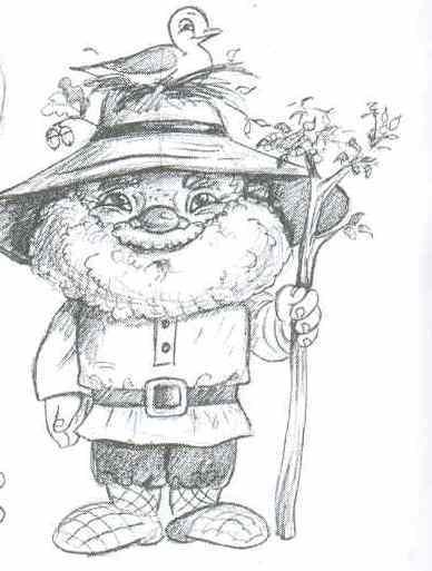 Леший раскраска