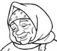 Раскраска лицо бабушки