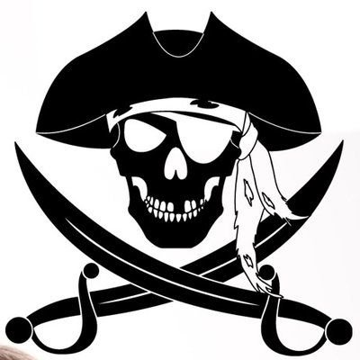 Пират черно белый