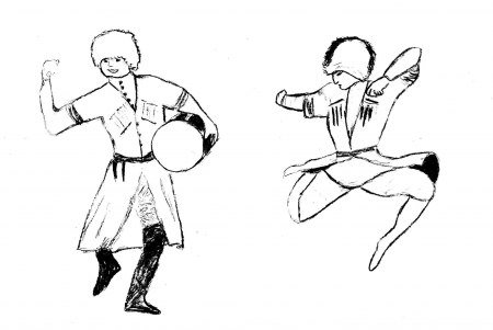 Лезгинка раскраска