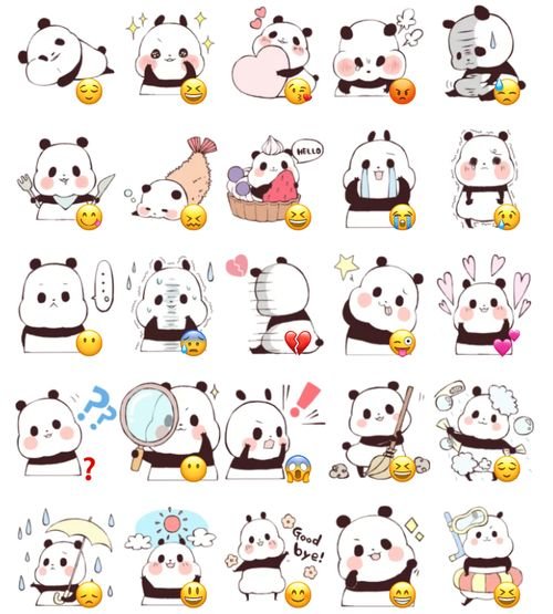 Маленькие кавайные рисунки для наклеек