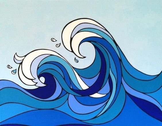 Морская волна стилизация