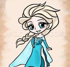 Рисунок Эльзы из холодного сердца