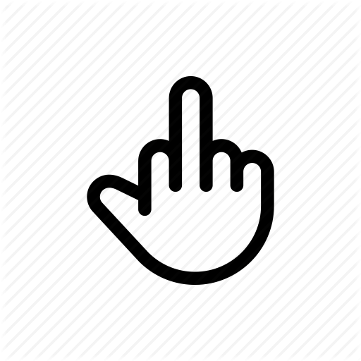 Фак на прозрачном фоне