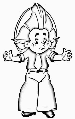 Раскраска Незнайка и его друзья Стекляшкин