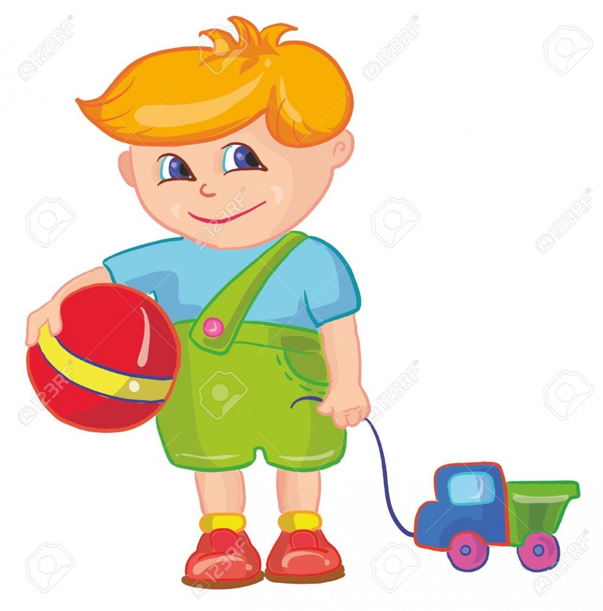 Изображение мальчика с машинкой для детей