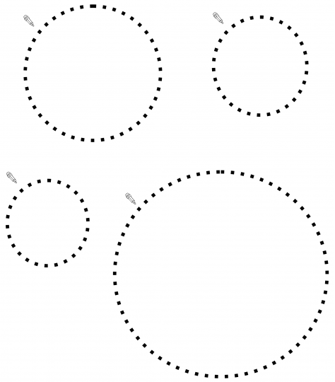 Круги пунктиром для детей