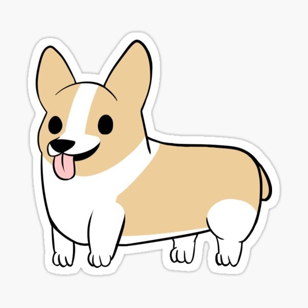 Стикеры для срисовки корги