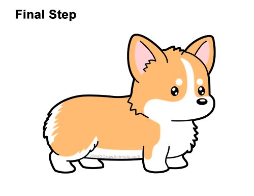 Корги раскраска маленькая легкая