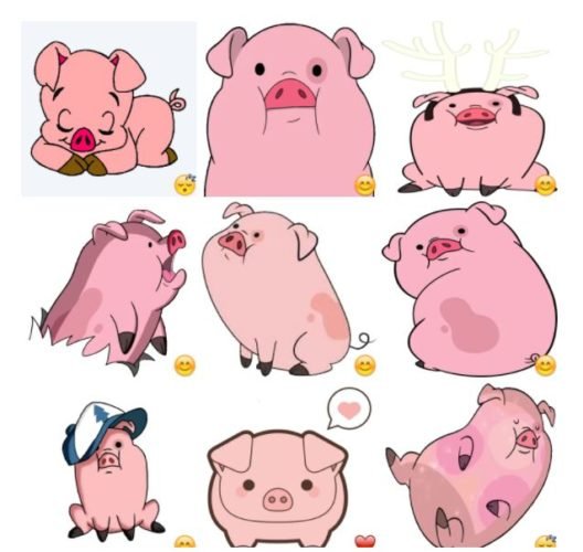 Наклейки поросята