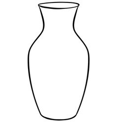 Ваза с цветами раскраска