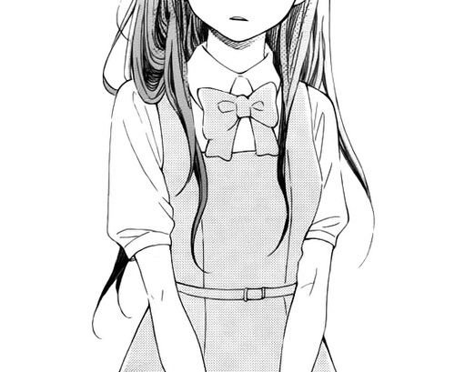 Милые аниме девочки чб