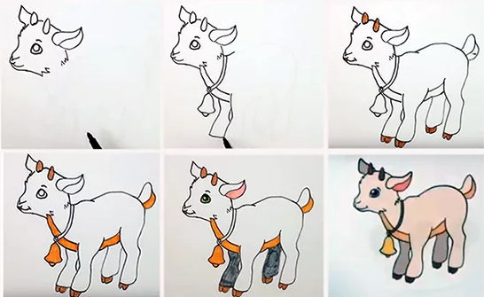 Рисование козленок
