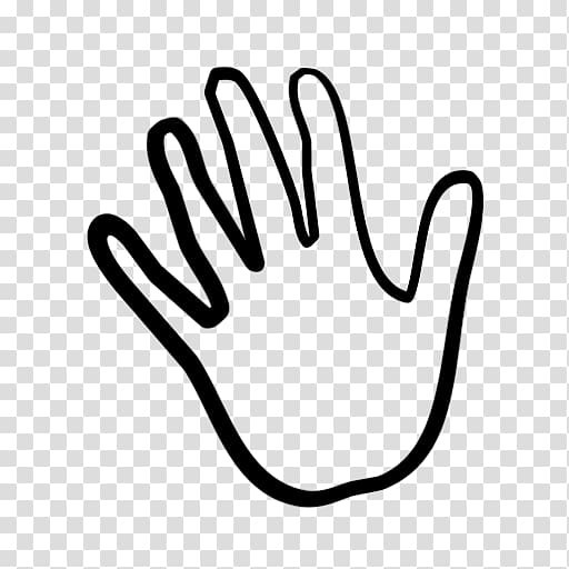 Контурный рисунок ладошки