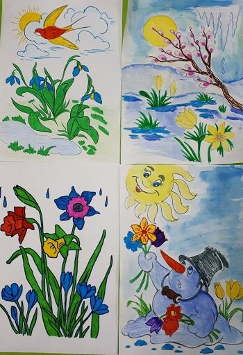 Маленькие весенние рисунки
