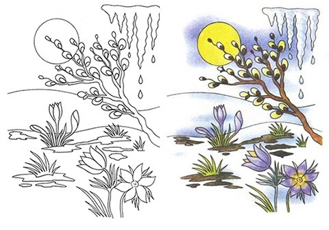 Пришвин Лесная капель иллюстрации