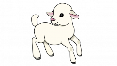 Лысый ягнёнок рисунок