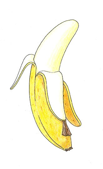 Банан для срисовки